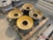(4) METAL 8 LUG WHEELS