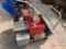ROLLING SHOP CART WITH BOLT BINS, SAW HORSES, VARIOUS BOLTS AND CABLE CLAMPS