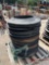 PALLET OF RUBBER SAFETY BARREL BASES