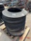 PALLET OF RUBBER SAFETY BARREL BASES