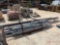 METAL RACK OF METAL FENCE POSTS AND TOP RAIL