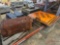 CONTENTS OF SHELF, VARIOUS CONSTRUCTION SIGNS, METAL WOOD BURNING STOVE