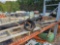 CONTENTS OF TWO SHELVES, ROAD SIGNS, WATER METER BOX, PIPE FITTINGS, GOOSENECK PLATE