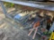 CONTENTS OF THREE SHELVES, MULTIPLE VARIOUS CONSTRUCTION SIGNS AND STANDS