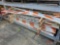 CONTENTS OF THREE SHELVES, CONSTRUCTION BARRICADES AND METAL STEPS