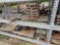 CONTENTS OF FOUR SHELVES, FIFTH WHEEL HITCH, WATER VALVE BOX, VARIOUS METAL PIPE FITTINGS, DRIVE SHA