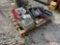 CONTENTS OF PALLET: STAINLESS PANS, CASH REGISTER, DISHES