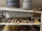 SHELF OF VARIOUS BUCKET TEETH AND SHANKS