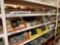 CONTENTS OF 5 SHELVES VARIOUS NAILS, FENCE PARTS, BUILDING SUPPLIES