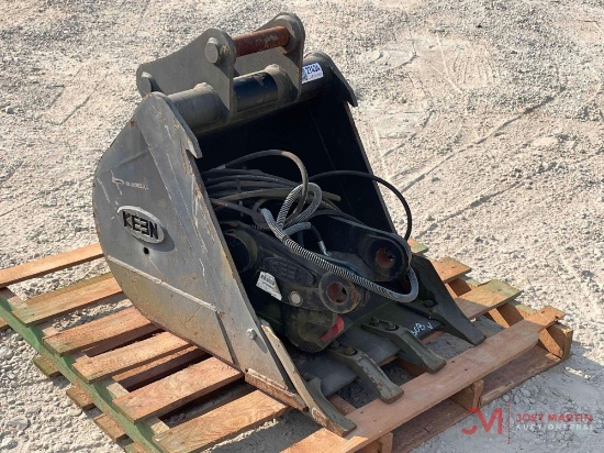 KEEN ATTACHMENTS LIMITED 24" EXCAVATOR TOOTH BUCKET W/ QUICK CONNECT COUPLER