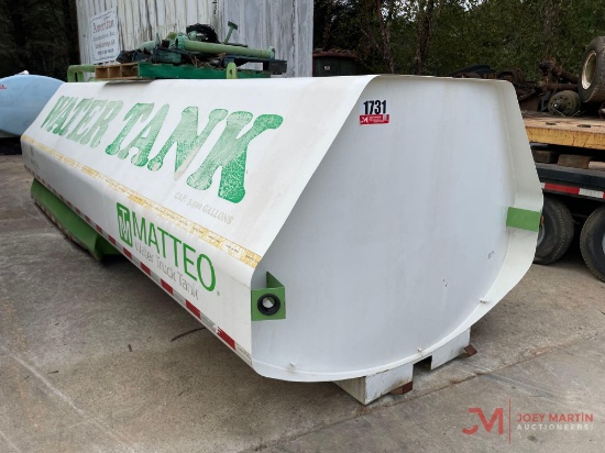2018 MATTEO 3500 GALLON WATER TRUCK TANK