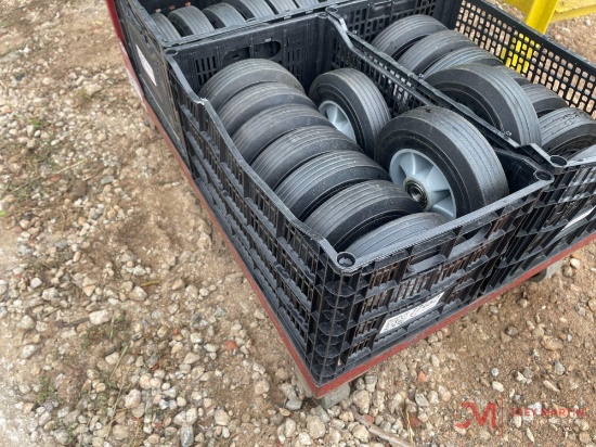 CRATE OF DOLLY WHEELS