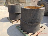 (4) RUBBER TIRE LOADER SOLID WHEELS & TIRES