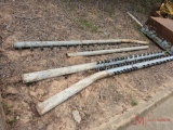 (4) METAL POLES AND METAL BOX