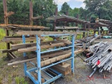CONTENTS OF RACKS FENCE POST AND TOP RAIL, DUNNAGE, ROOF TIN