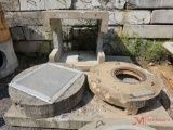 9' X 9' CONCRETE SQUARE LID WITH MAN HOLE ACCESS AND VARIOUS CONCRETE