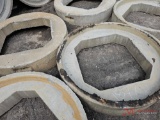 (2) CONCRETE LIDS WITH SQUARE OPENINGS