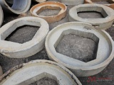 (2) CONCRETE LIDS WITH SQUARE OPENINGS