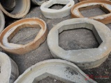 (2) CONCRETE LIDS WITH SQUARE OPENINGS