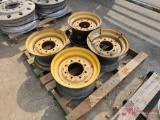 (4) METAL 8 LUG WHEELS