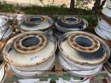 (4) STEEL TRUCK WHEELS, (PIC IS SAMPLE, CONDITION MAY VARY)