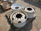 (3) METAL SUPER SINGLE TRUCK WHEELS