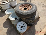 PALLET OF VARIOUS WHEELS & TIRES
