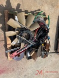 CONTENTS OF PALLET, PRESSURE WASHER AND HOSES, VARIOUS BELTS, PLASTIC HOSE, FOUR WAY LUG WRENCH