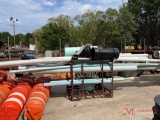 METAL RACK WITH VARIOUS PVC AND PLASTIC PIPE