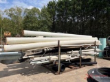 METAL RACK WITH VARIOUS PVC AND PLASTIC PIPE