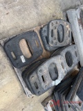 PALLET OF RUBBER SAFETY BARREL BASES