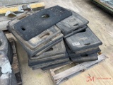 PALLET OF RUBBER SAFETY BARREL BASES