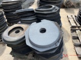 PALLET OF RUBBER SAFETY BARREL BASES
