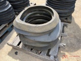 PALLET OF RUBBER SAFETY BARREL BASES