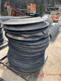 PALLET OF RUBBER SAFETY BARREL BASES