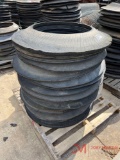 PALLET OF RUBBER SAFETY BARREL BASES