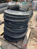 PALLET OF RUBBER SAFETY BARREL BASES
