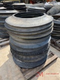 PALLET OF RUBBER SAFETY BARREL BASES