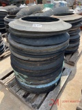 PALLET OF RUBBER SAFETY BARREL BASES