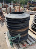PALLET OF RUBBER SAFETY BARREL BASES