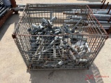 METAL CRATE OF CHAIN LINK FENCE HARDWARE