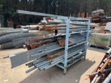 METAL RACK OF METAL FENCE POSTS