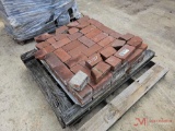PALLET OF RED BRICK PAVERS