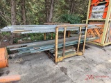 METAL RACK WITH CONSTRUCTION SIGN POST