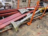 METAL RACK WITH CONTENTS, SIDEWALK LIGHT, SIGN AND GUTTERS