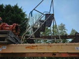 ROLLING METAL STEPS AND TWO ROLLING METAL DRAIN PANS
