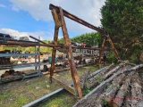 METAL ROLLING A FRAME HOIST, GUARD RAIL, SQUARE METAL TUBING