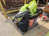 CONTENTS OF PALLET, MANHOLE SCREENS, FELT, CONCRETE RODS