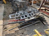 CONTENTS OF PALLET, CONCRETE TRIALS, HEADACHE RACK, VARIOUS METAL FRAMING