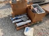 CONTETNS OF PALLET: COMMERCIAL CUP HOLDERS, STAINLESS PANS, SILVERWARE, PLATES, SALT & PEPPER SHAKER